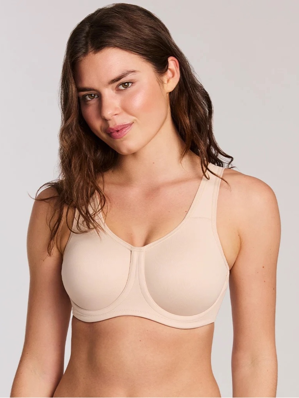 Wacoal White Underwire Full Coverage sports bra